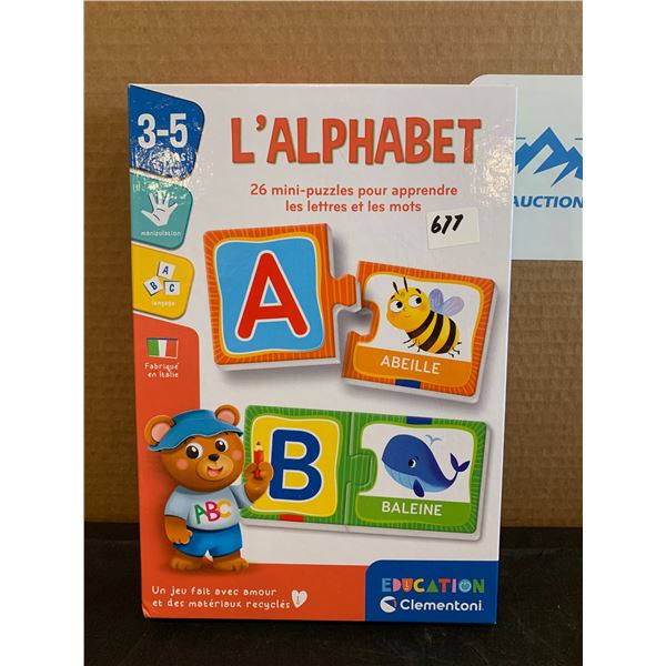 L'Alphabet - 26 Mini Puzzles For Kids - French