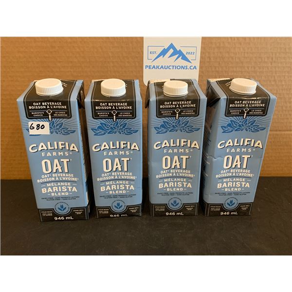 Lot of 4 Califia Farms Oat Beverage