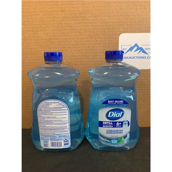 Lot of 2 Dial Refill Antibacterial Hand Soap Sping Water Scent 1.53L