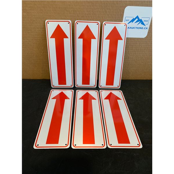 Aluminum Direction Signs 6 Pack