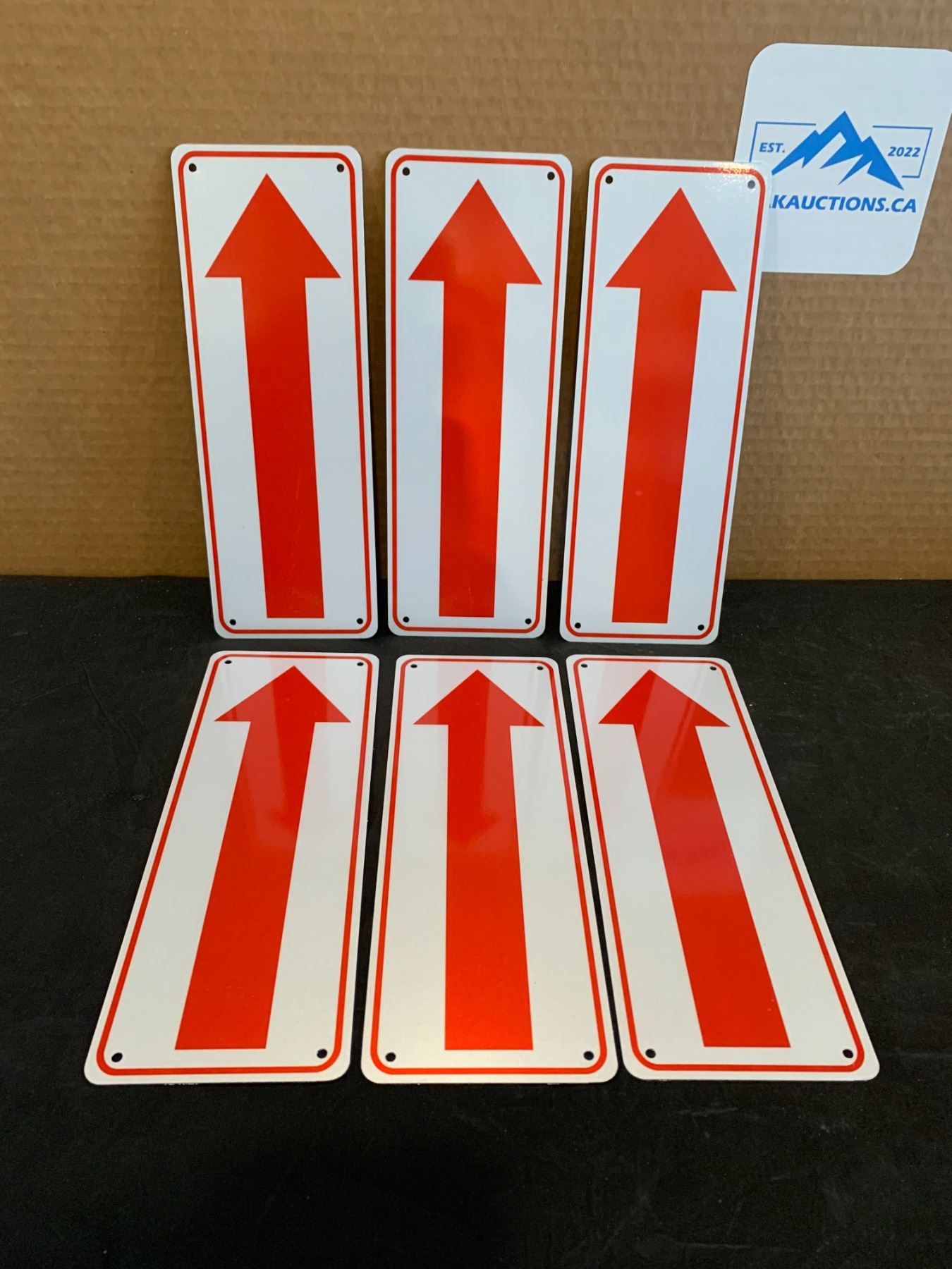 Aluminum Direction Signs 6 Pack