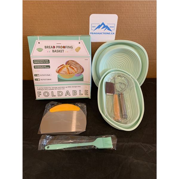 Bread Proofing Basket Fermentation And Baking 2 in 1 Foldable