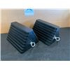 Image 1 : Solid Rubber Wheel Chock With Eyebolt 1 Pair