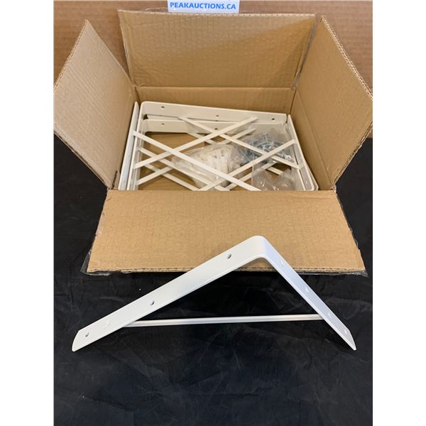 Home Master 10"x 8" Shelf Brackets White Qty 10