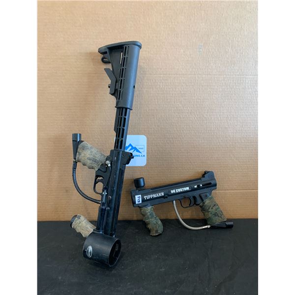 Lot of 2 Tippmann 98 Custom Paintball Guns Untested