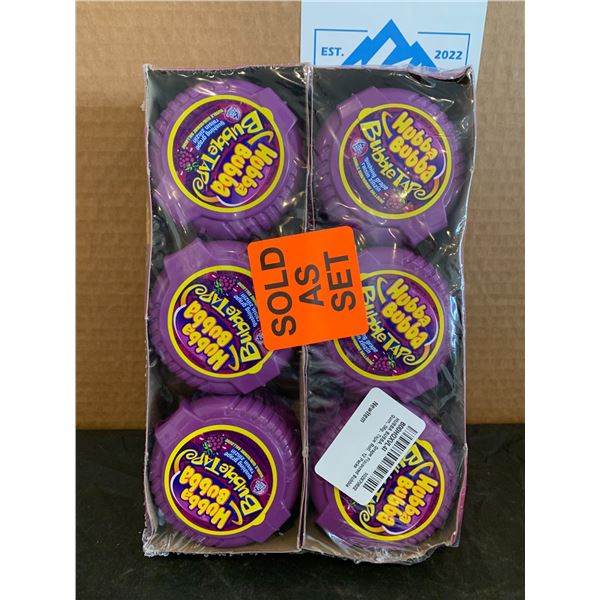 Hubba Bubba Grape Flavoured Bubble Gum Tape 12 Packs x 56g