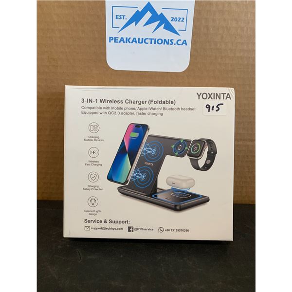 Yoxinta 3 in 1 Wireless Charger Mobile Phone Watch Bluetooth Headset