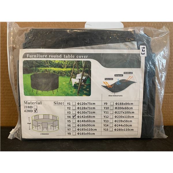 Furniture Round Table Cover 142cm x 68cm Black