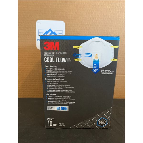 3M Cool Flow Respirator N95 Masks - 10 Pack