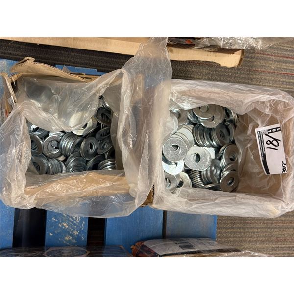LOT DE 2 BOITES DE RONDELLES PLATES, GR. ASST (VOIR PHOTOS)