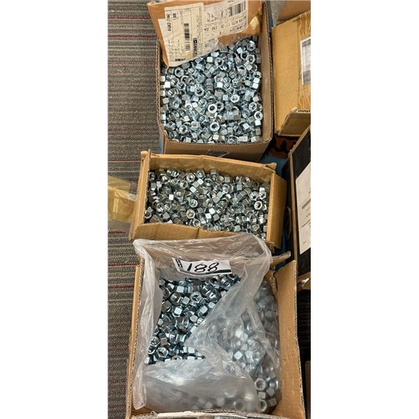 LOT DE 2000+ ÉCROUS ZINC ASSORTIS