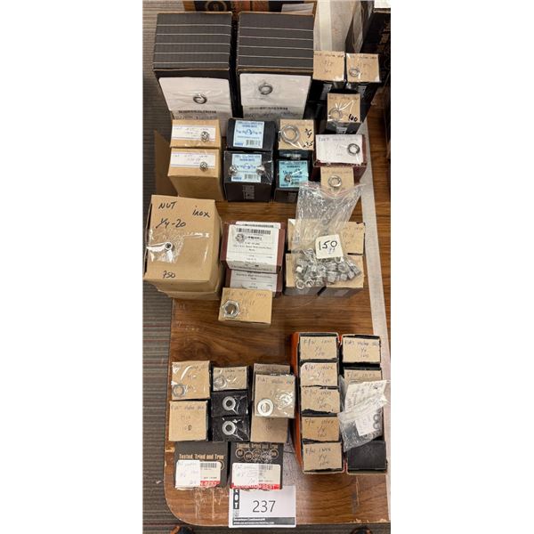 LOT DE 2500+ BOULONS, NUTS ET RONDELLES ASSORTIES