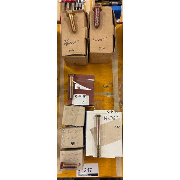 LOT DE 120+ VIS À TÊTE HEX. ASSORTIES