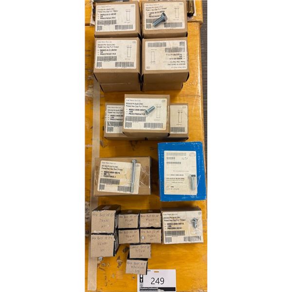 LOT DE 1900+ VIS À TÊTE HEX. ZINC ASSORTIES