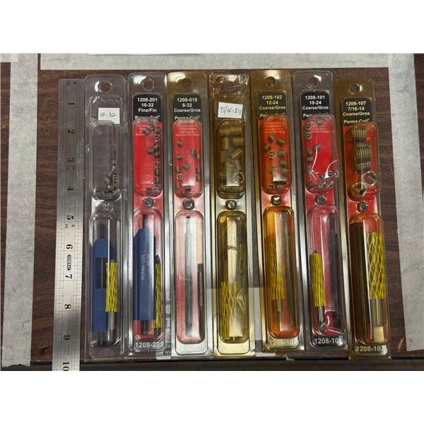 LOT DE 7 THREAD REPAIR KITS ASSORTIS