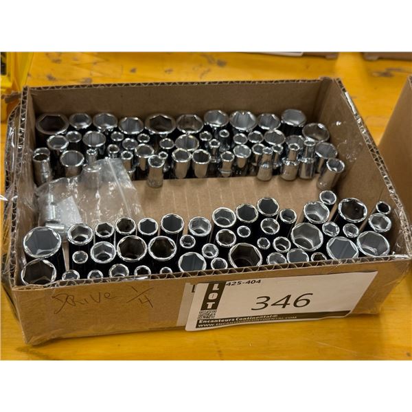 LOT DE DOUILLES ASSORTIES, DRIVE 1/4