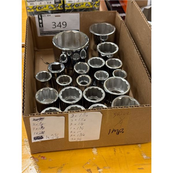 LOT DE DOUILLESASSORTIES, DRIVE 3/4, 2 PAN