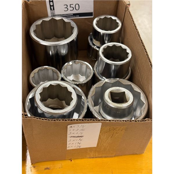 LOT DE DOUILLES ASSORTIES, DRIVE 1"