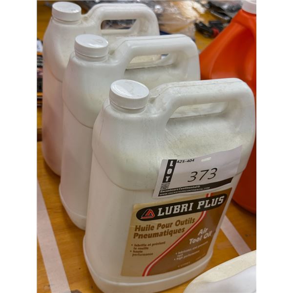 LOT DE (3) 4 LITRES D'HUILE POUR OUTILS PNEUMATIQUES LUBRI-PLUS