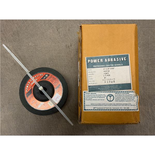 LOT DE 32 DISQUES ABRASIFS POUR ACIER 4 X 1/4 X 5/8