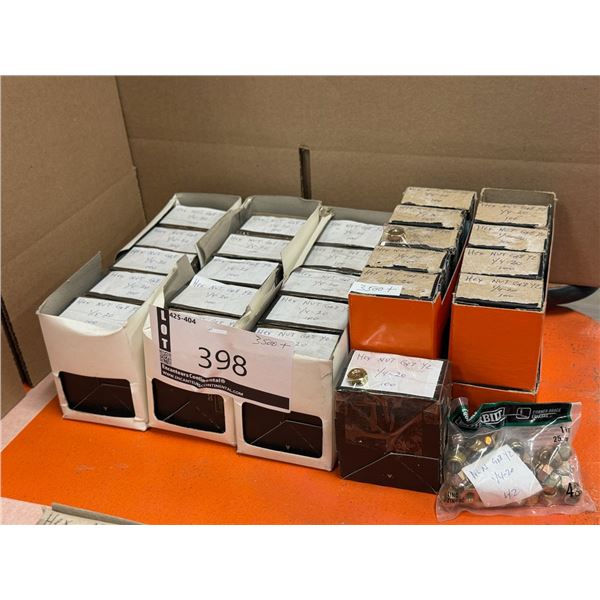 LOT DE 3500+ ÉCROUS 1/4-20, GR .8