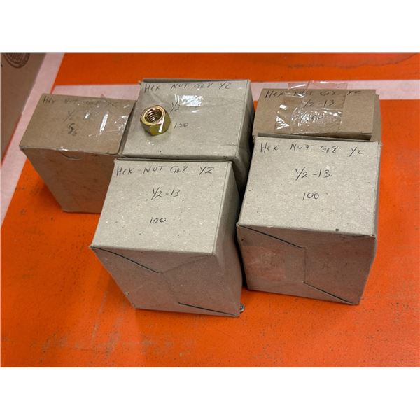 LOT DE 420+ ÉCROUS 1/2-13, GR. 8