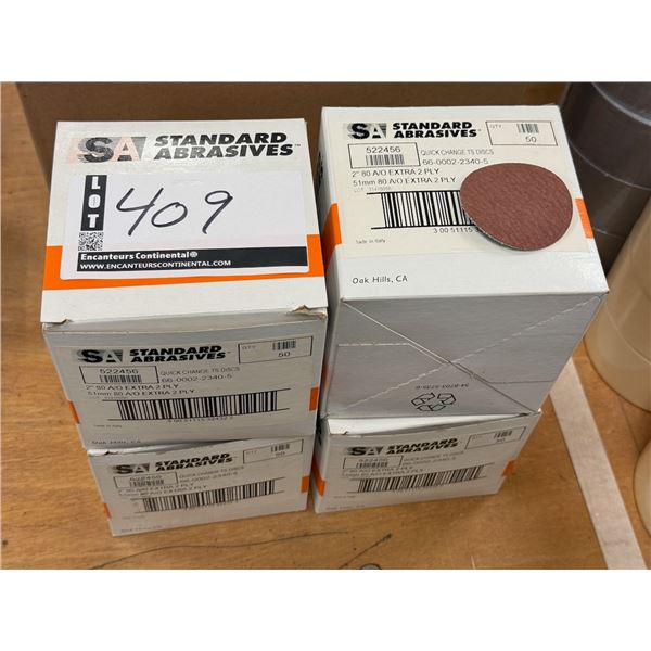 LOT DE 4 BOITES DE 50 DISQUES A SABLÉ 2"