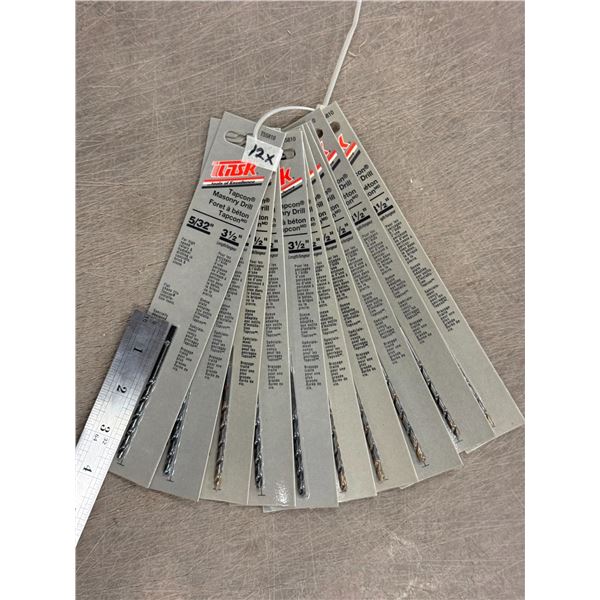 LOT DE 12 FORETS A BETON 5/32-3-1/2 TASK