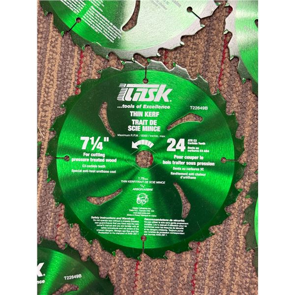LOT DE 1 1 LAMES 7-1/4 POUR COUPE BOIS TRAITÉE, 24 DENTS