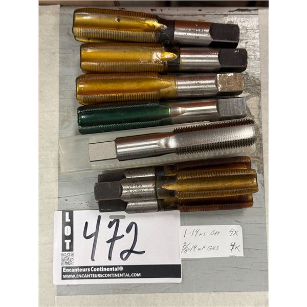LOT DE 8 TAPS # 14, GR. ASST