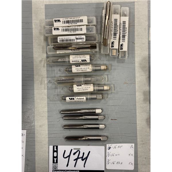 LOT DE 16 TAPS, #16 ASSORTIS