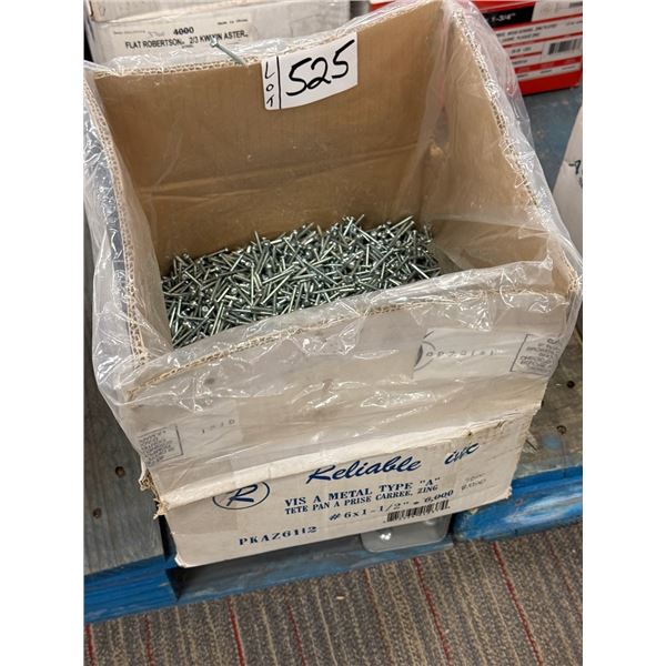 LOT DE 3500+ VIS TÊTE CARRÉE ZINC #6 X1-1/2