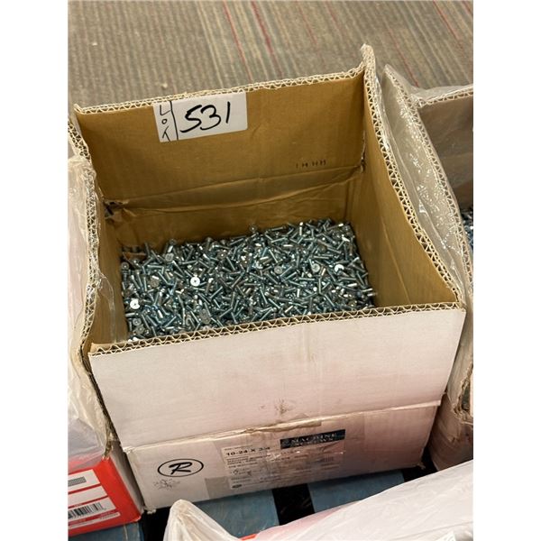 LOT DE 3000+ VIS POUR MACHINE, TÊTE PLATE EN ZINC QUADREX