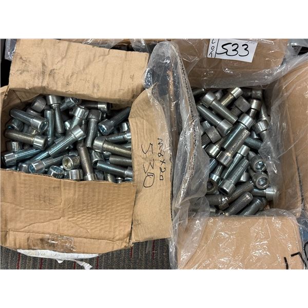 LOT DE 250+ VIS HEX M20 X 60