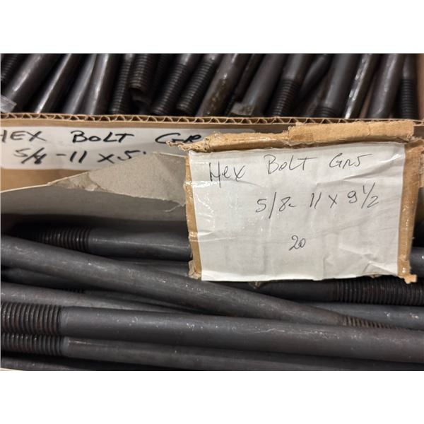LOT DE 60+ BOULONS HEX ASSORTIS