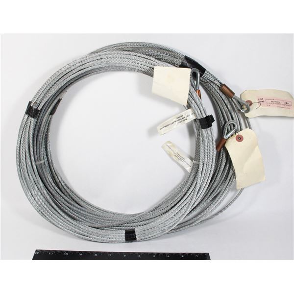 LOT OF 3 - GALVANIZED 3/16" WIRE ROPES NEW