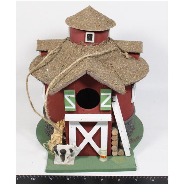 NEW: Item #14779, BARN THEME BIRD HOUSE