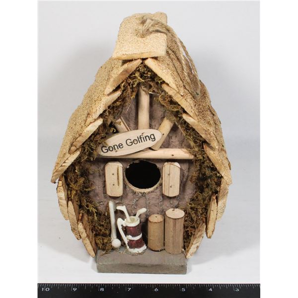 NEW: Item #12505, GONE GOLFING BIRD HOUSE