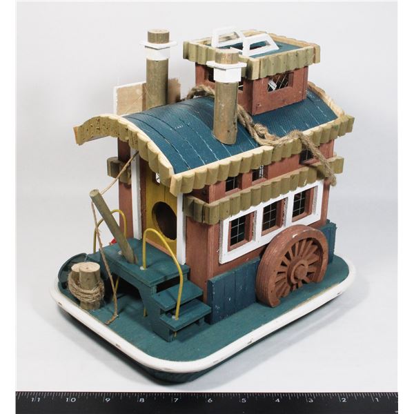 NEW: Item #37922, RIVERBOAT THEME BIRD HOUSE