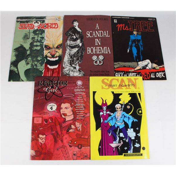 LOT OF FIVE VINTAGE COMIC BOOKS INCLUDING MS. TREE