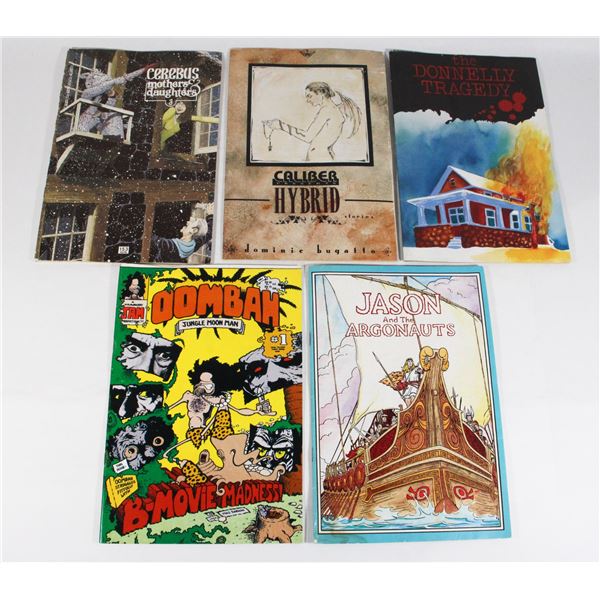 LOT OF FIVE VINTAGE COMIC BOOKS INCLUDING THE