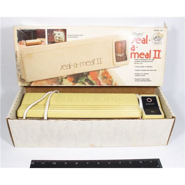SEAL A MEAL II VACUUM SEALER, NO BAGS, MACHINE