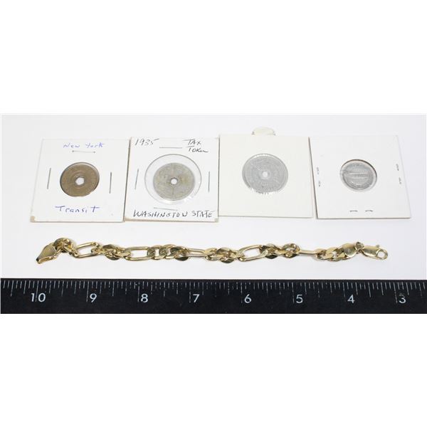 OG STAMPED BRACELET (NO GOLD CONTENT) SOLD WITH