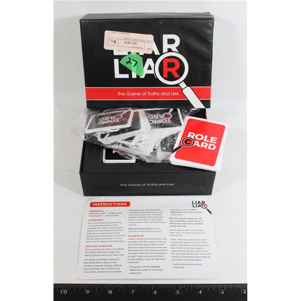 LIAR LIAR CARD GAME
