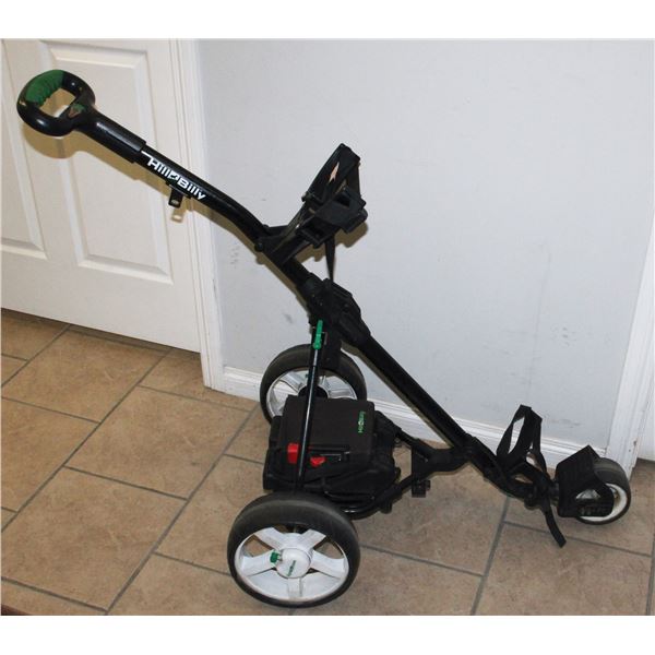 HILLBILLY ELECTRIC GOLF TROLLY WITH BATTERY
