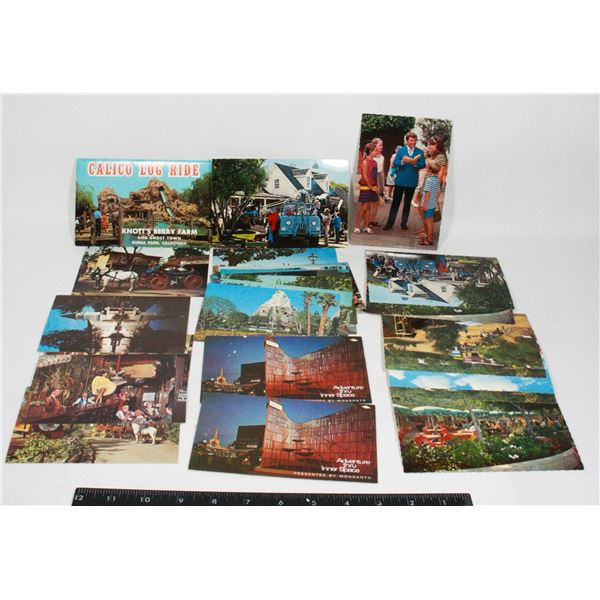1970'S POSTCARDS DISNEYLAND UNIVERSAL STUDIOS
