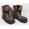 Image 1 : SIZE 10 MENS LEATHER CSA STEEL TOE WORK BOOTS