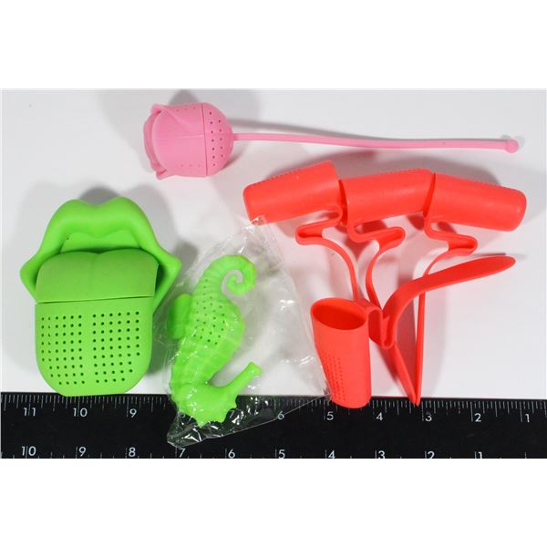 LARGE BUNDLE OF NEW TEA INFUSERS, ASSORTED