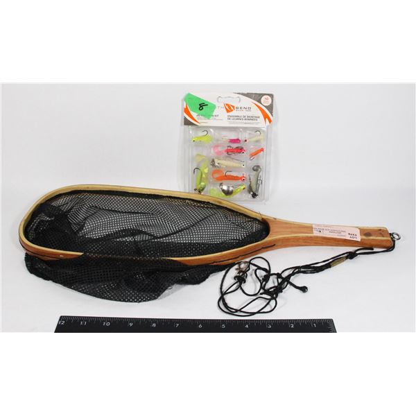 JIG AND SPIN FISHING KIT WITH NET