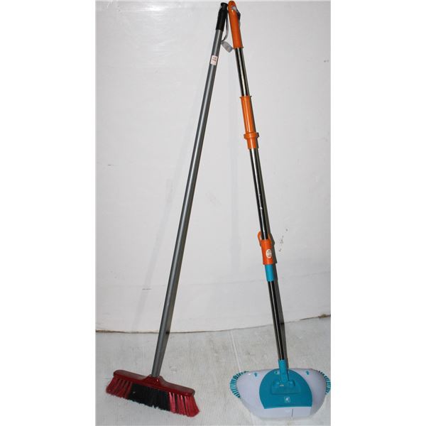 TWO BROOMS, ONE IS A SPIN BROOM